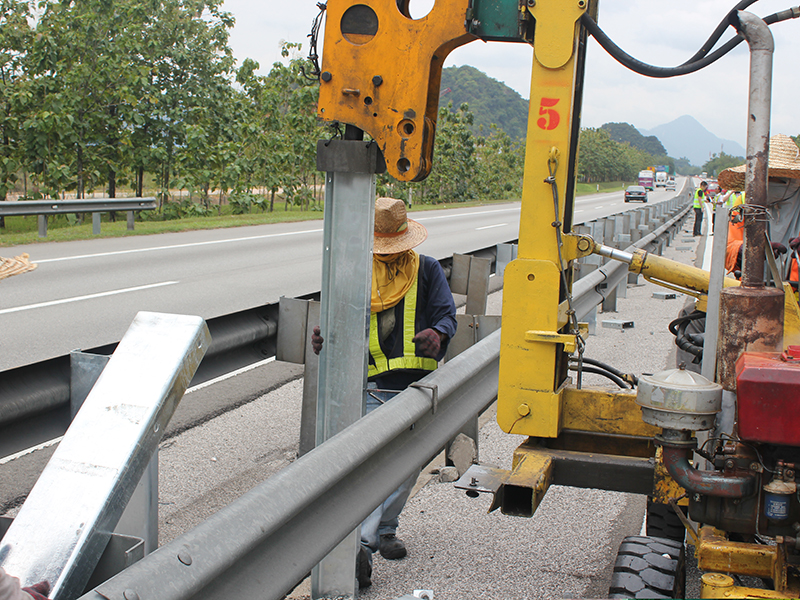 Highway guardrail project