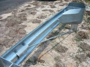 Roadside steel guardrail
